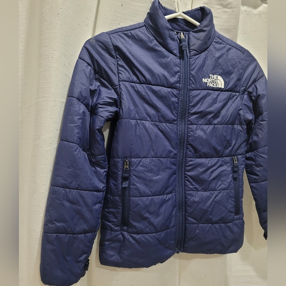 NORTHFACE SIZE 7/8 Puffer Jacket Navy - Picture 4 of 10